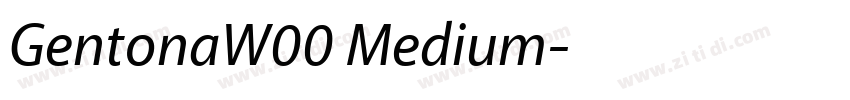 GentonaW00 Medium字体转换